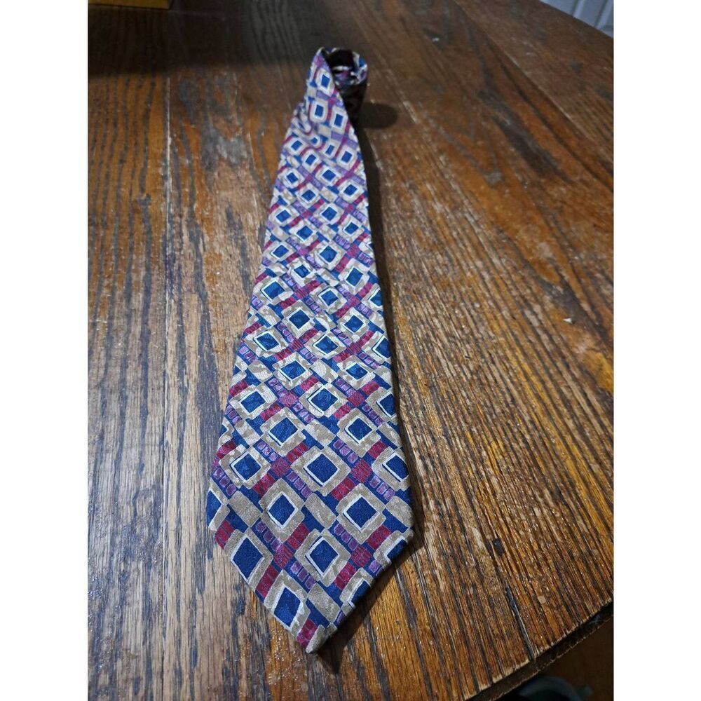 Brown Tan Blue Purple Red Mens Handmade Silk Neck Tie